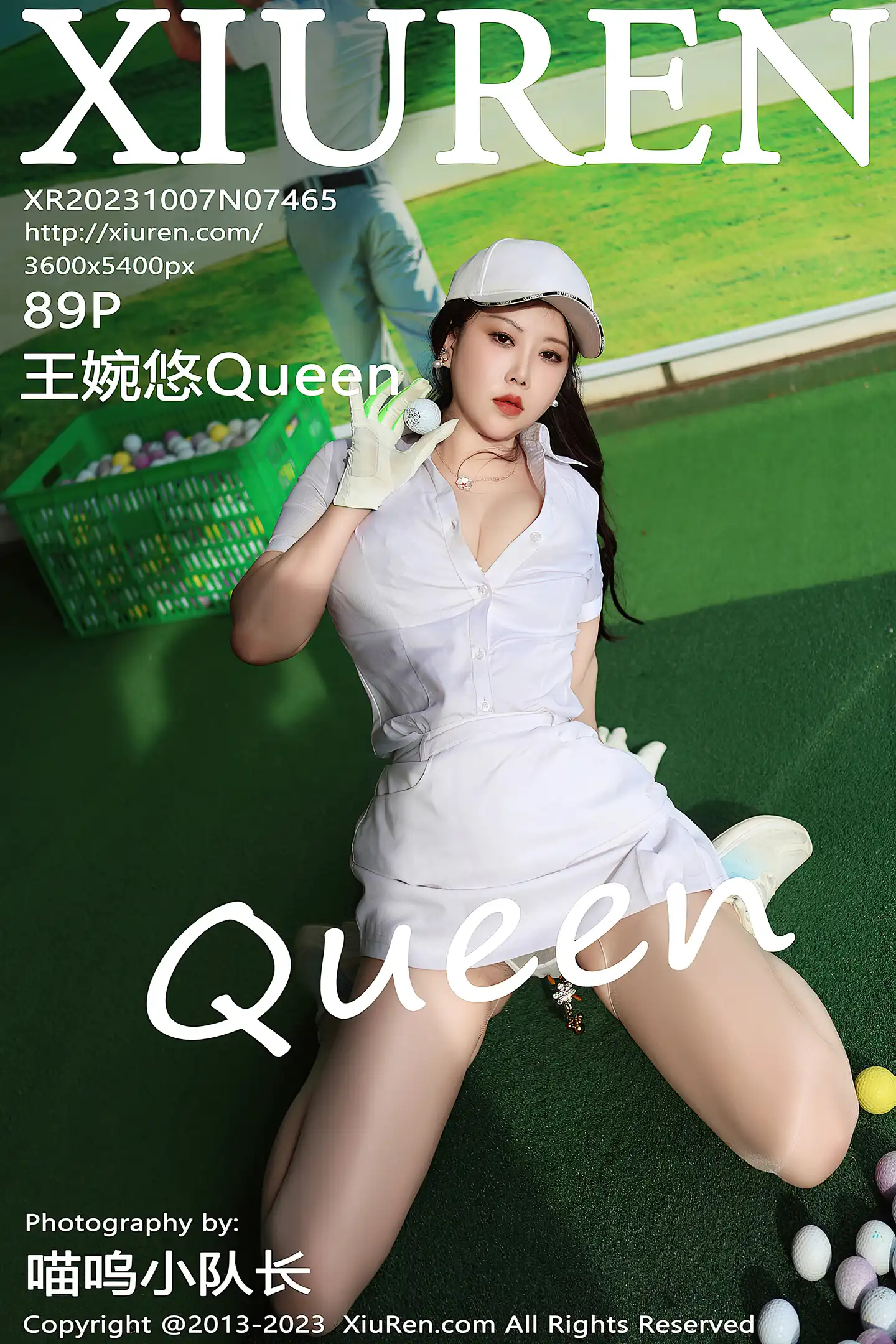 [XiuRen秀人网]VOL.7465 模特王婉悠Queen白色运动服饰配开档肉丝秀惹火身材诱惑写真89P-秀人网官方网站